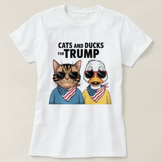 T-shirt Chats Et Canards Pour Le Président Trump, Trump (Design devant)