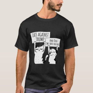 T-shirt Chats Et Chiens Contre Trump