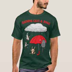 T-shirt Chats Et Chiens En Pleure Cute, Amateurs D'Animaux