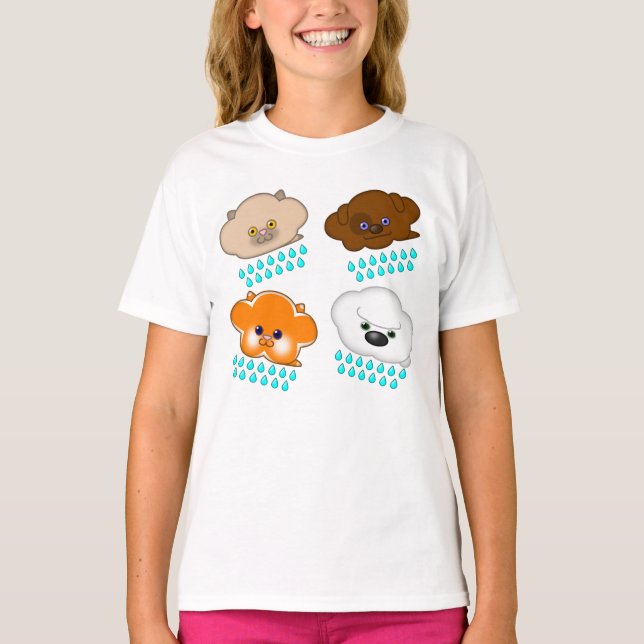 T-shirt Chats et chiens en pluie - (Devant)