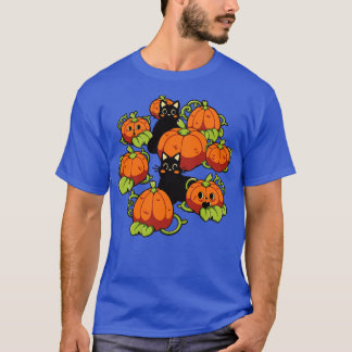 T-shirt Chats et Citrouilles Kawaii Halloween par Tobe Fon