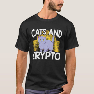 T-shirt Chats Et Crypto Monnaie Cryptographique Trader F