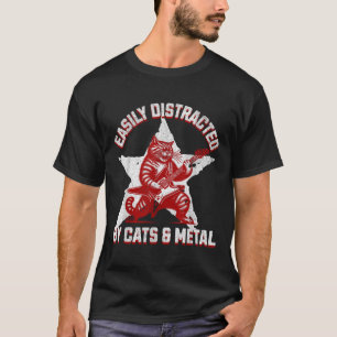 T-shirt Chats Et Fan Métal Musique Metalhead Heavy Rock St