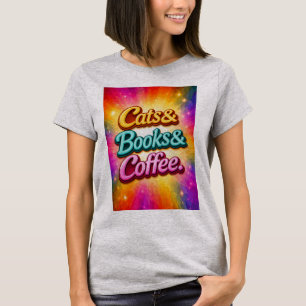 T-shirt Chats et Livres et Café
