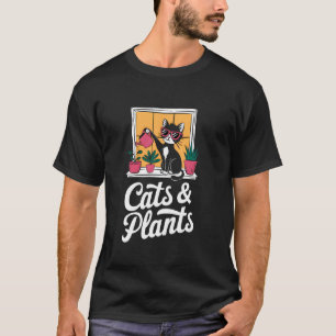 T-shirt Chats Et Plantes Chat Arrosant Les Plantes Amoureu
