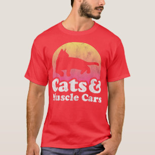 T-shirt Chats et voitures musculaires Hommes ou femmes Cha