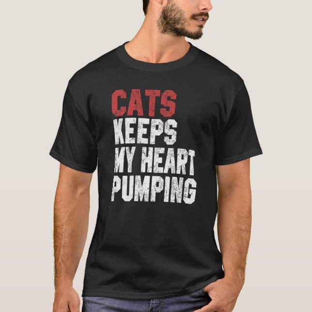 T-shirt Chats garde mon coeur pompage chat femme maman fil (Devant)