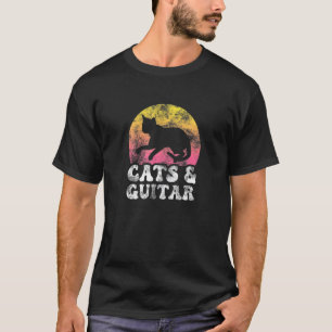 T-shirt Chats Guitare Vintage Rétro Hobby