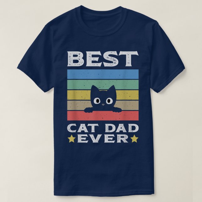T-shirt Chats hommes meilleur chat papa jamais  (Design devant)
