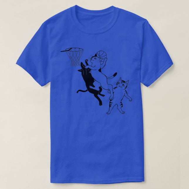 T-shirt Chats Jouant Au Basket (Design devant)
