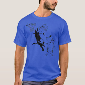 T-shirt Chats Jouant Au Basket