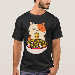 T-shirt Chats Kawaii Manger Ramen Japonais Esthétique