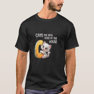 T-shirt Chats - le vrai patron de la maison