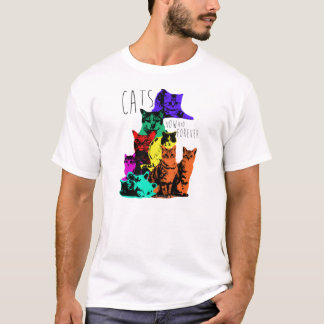 T-shirt Chats. Maintenant un Forever.  Chats d'art