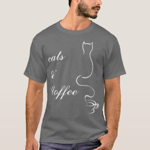T-shirt Chats mignons et T de café