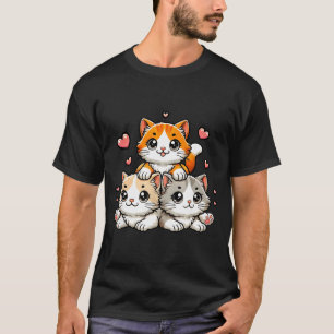 T-shirt Chats mignons kawaii neko chat drôle cadeau amateu