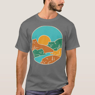 T-shirt Chats nature vintage