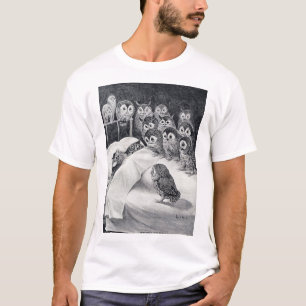 T-shirt Chats Nightmare Owl Bird, Louis Wain