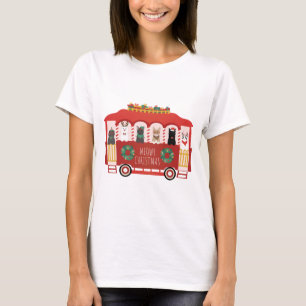 T-shirt Chats Noël Trolly Meowy Noël