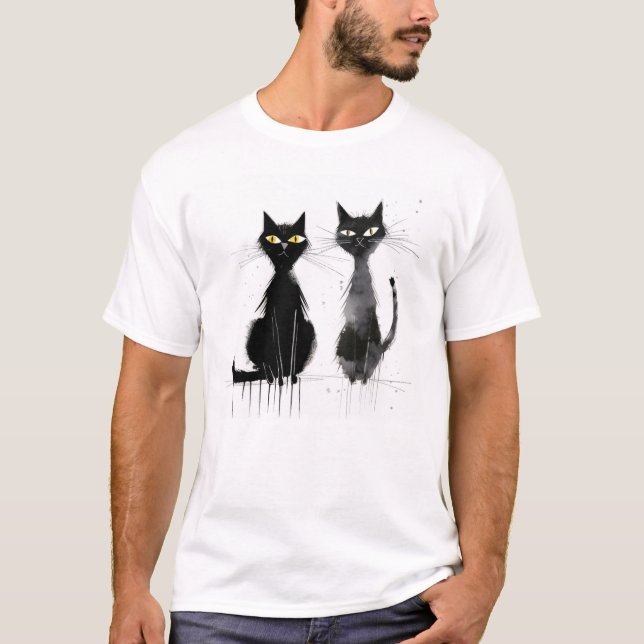 T-shirt Chats noirs (Devant)