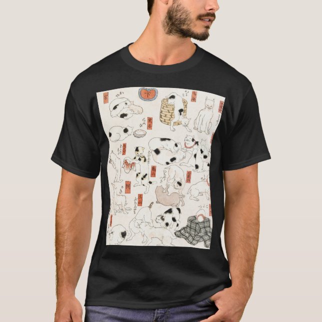 T-shirt Chats par Utagawa Kuniyoshi (Devant)