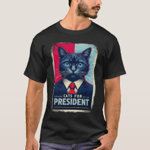T-shirt Chats pour Président   Parodie Politique Drôle de 