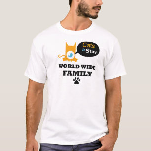 T-shirt Chats pour rester l'uniforme mondial de famille