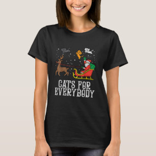 T-shirt Chats pour tous Noël Chat Drôle Xmas Femmes