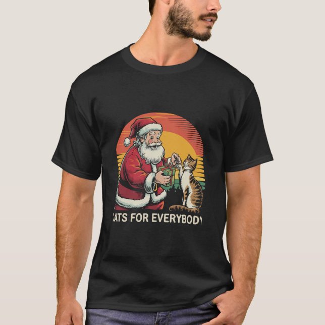 T-shirt Chats pour tout le monde Noël Chat Drôle femmes No (Devant)