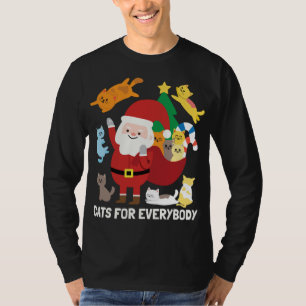 T-shirt Chats pour tout le monde Père Noël drôle mignon ca