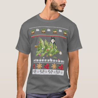 T-shirt Chats propriétaires heureux Noël vacances hiver