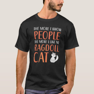 T-shirt Chats Ragdoll Propriétaire Minou Patte Amour Miaou
