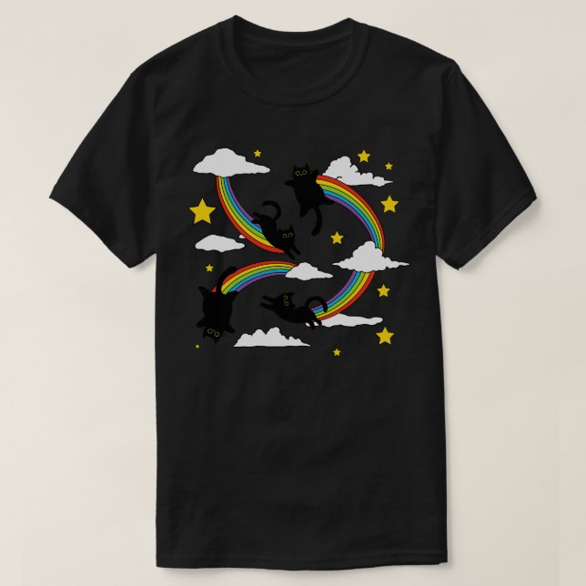 T-shirt Chats Rainbow (Design devant)
