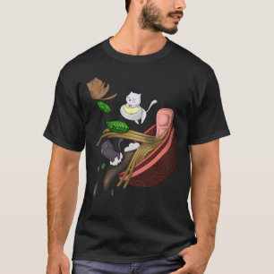 T-shirt chats ramen