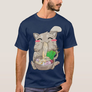 T-shirt Chats Ramen Kawaii Neko 