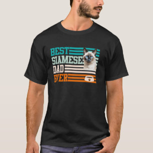 T-shirt Chats Siamois MEILLEUR PÈRE SIAMOIS JAMAIS Vintage