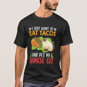 T-shirt Chats siamois VEULENT JUSTE MANGER DES TACOS ET CÂ