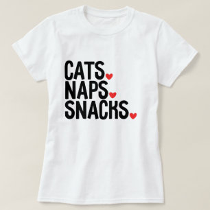 T-shirt Chats Siestes Snacks - Amoureux des chats
