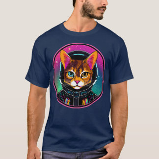 T-shirt Chats spatiaux Astronaut cosmique Abyssinian Chat 