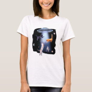 T-shirt Chats spatiaux UFO