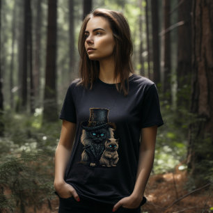 T-shirt Chats Steampunk : Casquettes victoriens & Blue Eye
