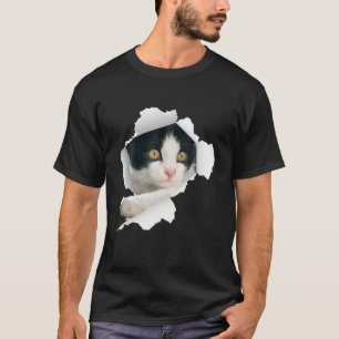 T-shirt Chats, Tuxedo Chats, Chats Torn Tissu, Kitten