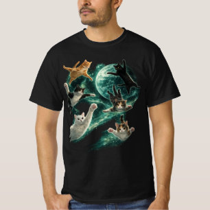 T-shirt Chats volants dans la galaxie Vintage 90 drôle Gal