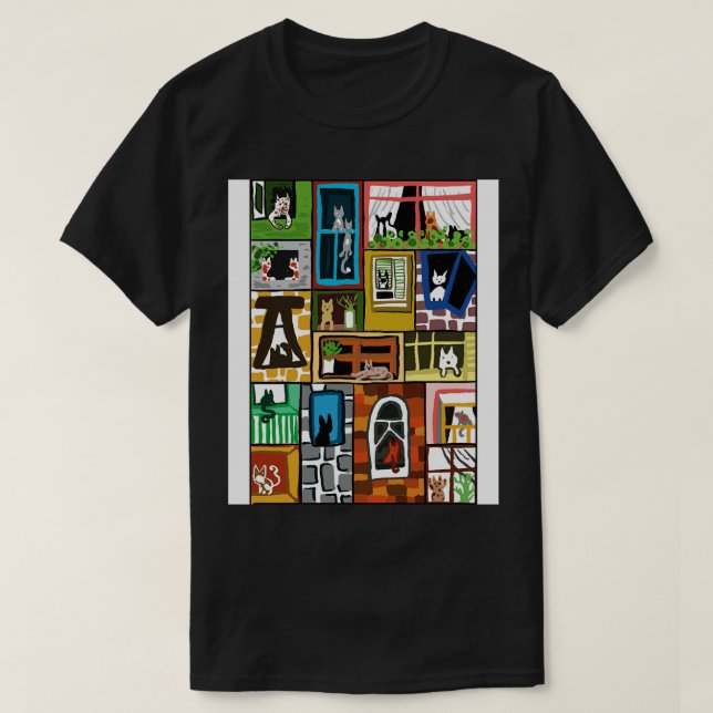 T-shirt Chats Windows (Design devant)