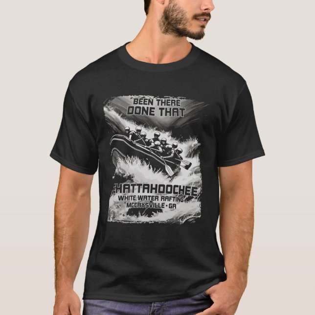 T-shirt Chattahoochee White Water Rafting River Rapids Geo (Devant)