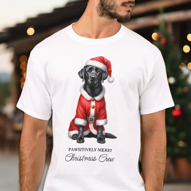T-shirt Chatte Père Noël Chien Black Labrador Retriever No (Créateur téléchargé)