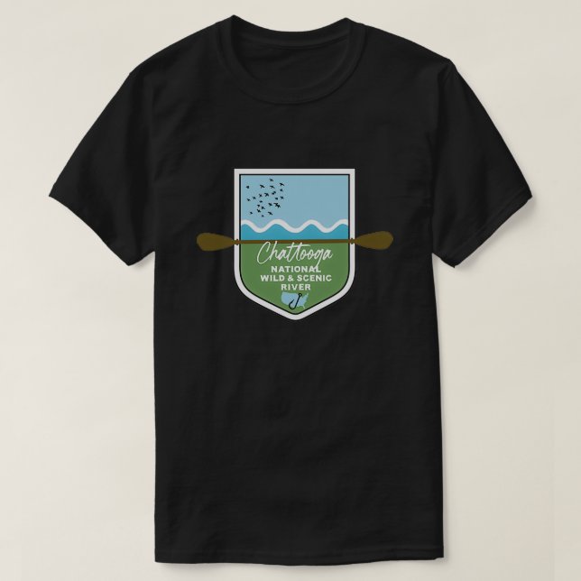 T-shirt Chattooga National Wild and Pittoresque River Sout (Design devant)