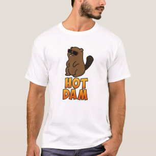 T-shirt Chaud Dam Funky Cool Beaver Pun