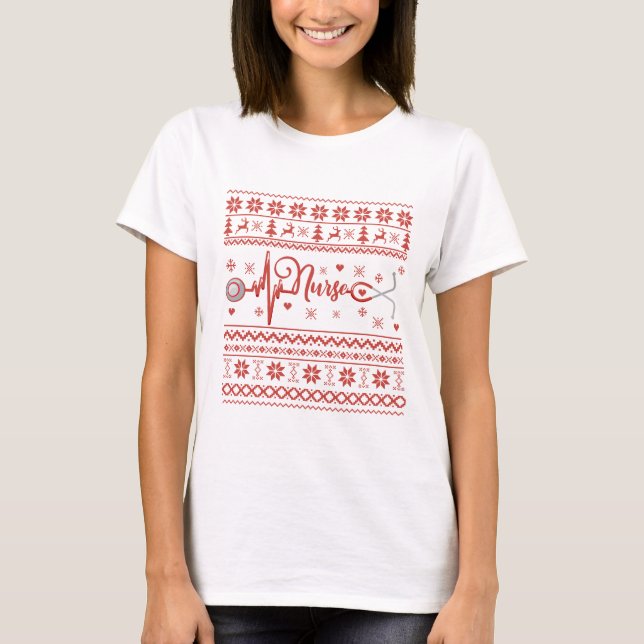 T-shirt Chaud de Noël joyeux et moche (Devant)