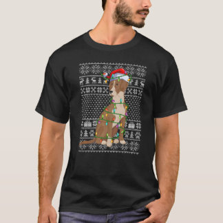 T-shirt Chaud moche style Xmas Light Père Noël Bloodhound 
